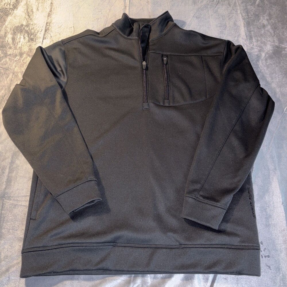 Snake Eyes Men’s 1/4 Zip Dry-18 Golf Pullover Black Size Small